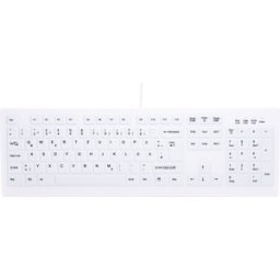 CONTOUR AK-C8100FUVSWGE - Teclado, USB, IP68, desinfectable, blanco, DE