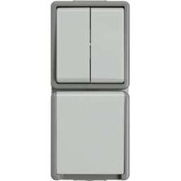 SIEMENS SIE 5TA4815 - DELTA plano IP44, interruptor en serie, 10 A, 250 V, enchufe con