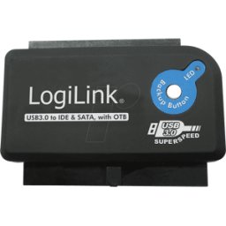 LOGILINK AU0028A - Adaptador USB 3.0 > SATA / IDE con OTB