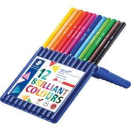 STAEDTLER 157S12 - Lápiz de colores, 3 mm, ergosoft, 12 colores, caja