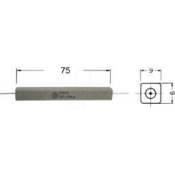 VITROHM 17W AXIAL 510 - Resistencia de alambre, axial, 17 W, 510 ohmios, 10%