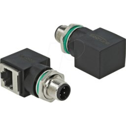DELOCK 66313 - Adaptador M12 con codificación D de 4 clavijas conector m