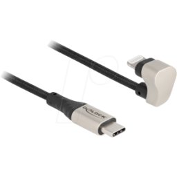 DELOCK 80026 - Cable de carga y sincronización, USB-C -> Lightning, 60 W, 2 m