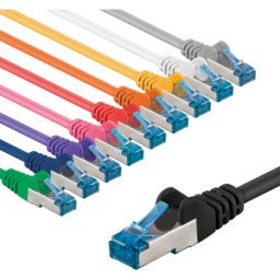 GOOBAY 69858 - Cable de interconexiones Cat.6a S/FTP, 5 m, juego de 10 colores