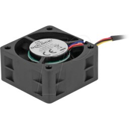 DELOCK 67299 - Ventilador axial, 24 V DC, 40 x 40 x 20 mm, negro