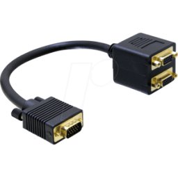 DELOCK 65060 - Adaptador VGA, conector VGA a 2 conectores VGA