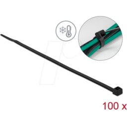 DELOCK 19202 - Sujetacables resistente al frío L 300 x An 4,8 mm negro 1