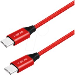 LOGILINK CU0156 - Cable de carga y sincronización, USB-C -> C, 1,0 m, &aacu