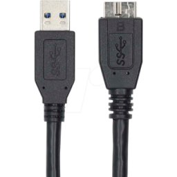 NEDIS N CCGL61500BK05 - Cable USB 3.0, conector a > conector Micro-B, 0,5 m, negro