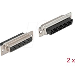 DELOCK 66725 - D-Sub HD 44 Pin engarce zócalo, metal, 2 piezas