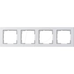 GIRA E2 RA4 RWG - Montura E2 blanco puro brillante, cuádruple