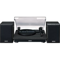 LENCO LS-100BK - Plato giratorio, Bluetooth, incl. 2 altavoces, negro