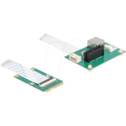 DELOCK 64345 - Convertidor Mini PCIe macho a PCI Express x1 Ranura con cable fl
