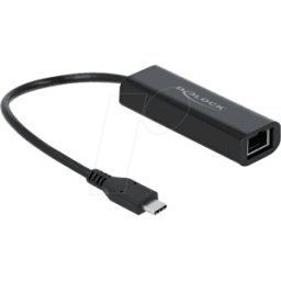 DELOCK 66298 - Tarjeta de red, USB tipo C, Gigabit Ethernet, 1 RJ45
