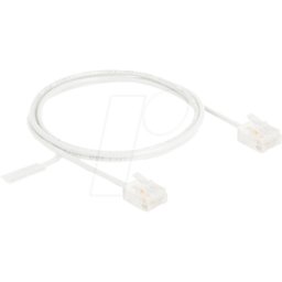 DELOCK 80774 - Cable de red RJ45 Cat.6 UTP Ultra Slim 1 m blanco con enchufes c