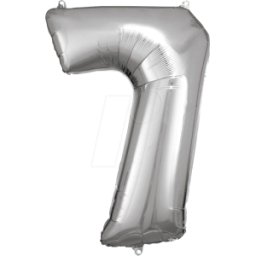 AMSC BALLON 7 SI - AMSCAN Foil Globo número 7 plata