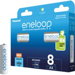 PANASONIC ENELOOP 8XAAB - eneloop, batería NiMH, AA (Mignon), 2000 mAh, paquete de