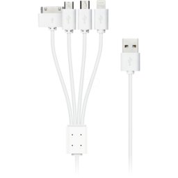 XLAYER 214251 - Cable de carga, USB-A -> Mini, Micro, Lightning, 30 pin, 38 cm