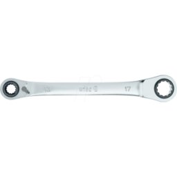 WIHA 45421 - Llave de trinquete de anillo doble, SW 10-19, 4 en 1