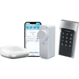 HOMEMATIC IP HMIP HAP2DLPWSKP - Paquete de inicio access pro, door lock drive pro, blanco-plata