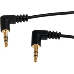 STARTECH.COM ST MU1MMS2RA - Cable de audio, conector estéreo de 3,5 mm, en ángulo, 0,