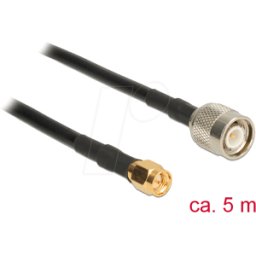 DELOCK 89505 - Cable de antena RF, conector TNC > conector SMA, 5 m