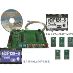 DISPLAY VISIONS EAKIT EDIP128W - Kit de inicio con eDIP128W LCD, táctil