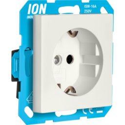 ION INDUSTRIES ION 10100015 - Enchufe de pared RA V1/J1/D1, blanco alpino mate