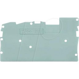 WAGO 2022-1391 - Placa final e intermedia, 1 mm de grosor, gris