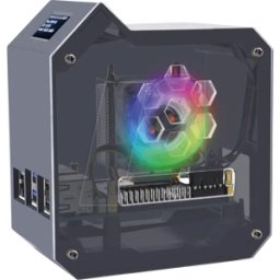 FREI RPI MINI TOWER - Carcasa para Raspberry Pi 5, negra
