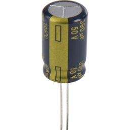 PANASONIC FC-A 390U 50B - Elko radial, 390PG, 50V, 105 °C, ESR baja, AEC-Q200