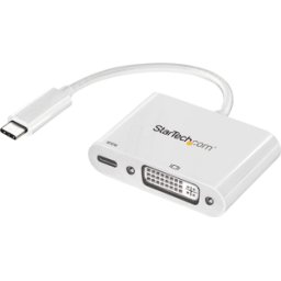 STARTECH.COM ST CDP2DVIUCPW - Monitor adaptador, USB-C > DVI-I, USB-PD, blanco