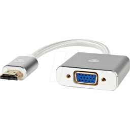 NEDIS N CCTB34900AL02 - Adaptador VGA, conector HDMI > conector VGA, plateado