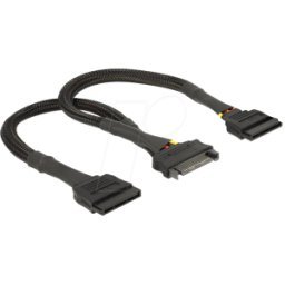 DELOCK 60135 - PowerSATA 15p.BU.>2 SATA 15p. Unidad de disco duro 25 cm