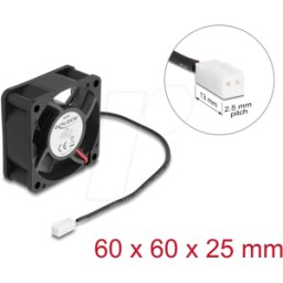 DELOCK 67289 - Ventilador axial de 5 V de corriente continua, 60 x 60 x 25 mm n