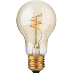 SCHIEFER LIGHTING SCHI LS276025022 - Lámpara LED E27, 2,9 W, 250 lm, 2200 K, oro, Filamento, r