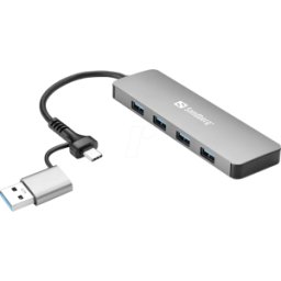 SANDBERG 136-63 - Hub USB 3,0, 4x USB-A..