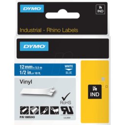 DYMO IND 1805243 - Vinilo DYMO IND Band, 12 mm, blanco/azul
