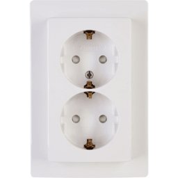 KOPP EL VEN 920929087 - Toma de corriente - doble, VENECIA, blanco puro