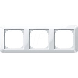 MERTEN EL 1M 389319 - 1-M, bastidor, 3 aumentos, blanco polar, brillante
