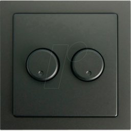 ECODIM ECO-DIM 10074 - Botón de atenuación doble, negro, incl. Placa cent