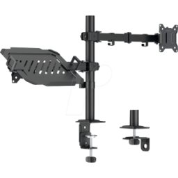 LOGILINK BP0220 - Soporte para monitor DOBLE, 1 pantalla 27" - 32", 12"-17" portát
