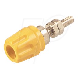 HIRSCHMANN TEST & MEASUREMENT PK 10 A GE - Abrazadera de poste, 4 mm, amarillo