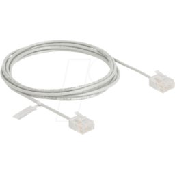 DELOCK 80759 - Cable de red RJ45 Cat.6 UTP Ultra Slim 2 m gris con enchufes cor
