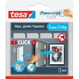 TESA 77722 - Powerstrips CLICK - 4 pares - 7,2kg