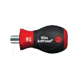 WIHA 281-01 - Soporte de broca con mango, 6,3 mm SoftFinish®, corto
