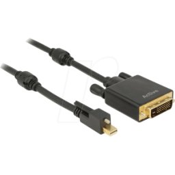 DELOCK 83727 - Cable adaptador, mini DP 1,2 macho a DVI 24+1 macho, 3 m..
