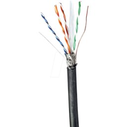 NEDIS N CCBG8598BK305S - Cable de red Cat.6, S/FTP, negro, 305 m