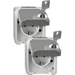 MERTEN EL ME 24188029 - Enchufe montado en superficie IP44 Touch switch 2 Cierre. Conjun