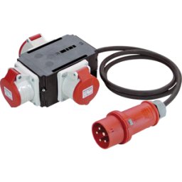 BACHMANN BACH 349.035 - Adaptador CEE CEE 400 V/16 A, 3x 16A 5p400V IP44 1,5m